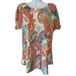 Preppy Fairy Apropos Colorful Paisley Twee Blouse